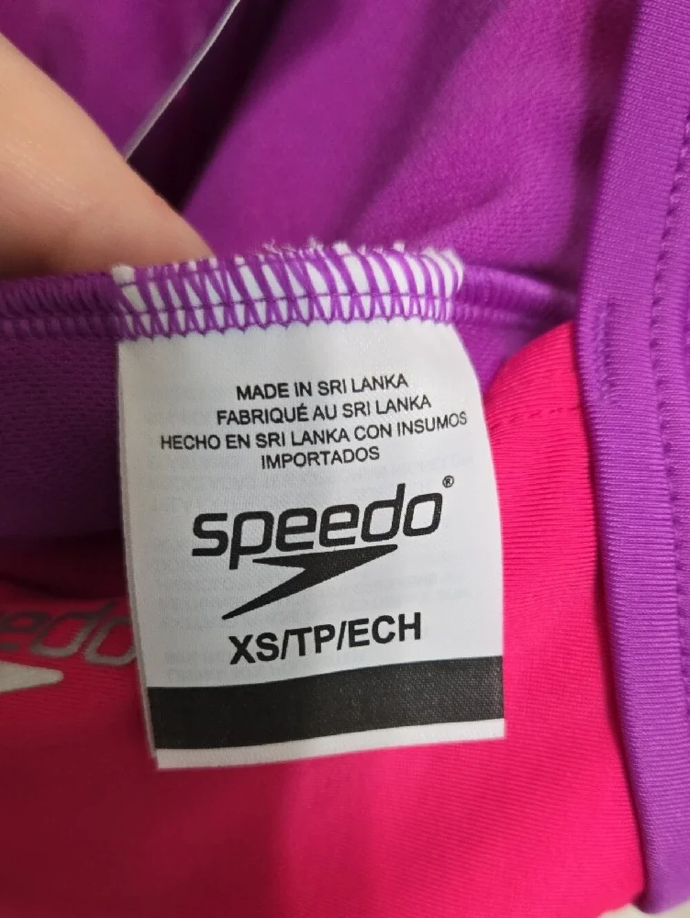 Speedo size xs